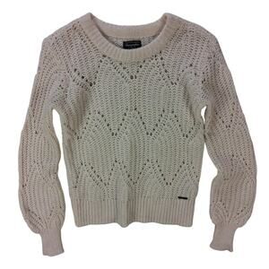Abercrombie & Fitch Women’s Cream Chunky Knit Sweater Size Small
